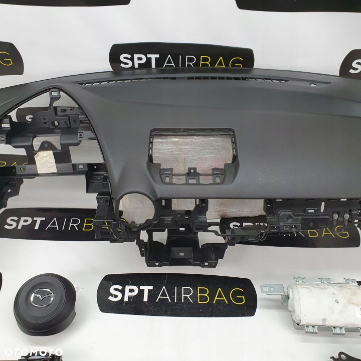 MAZDA 2 LIFT DESKA ROZDZIELCZA KONSOLA KOKPIT PULPIT PODUSZKI AIRBAG AIR BAG PASY KIT SET - 3