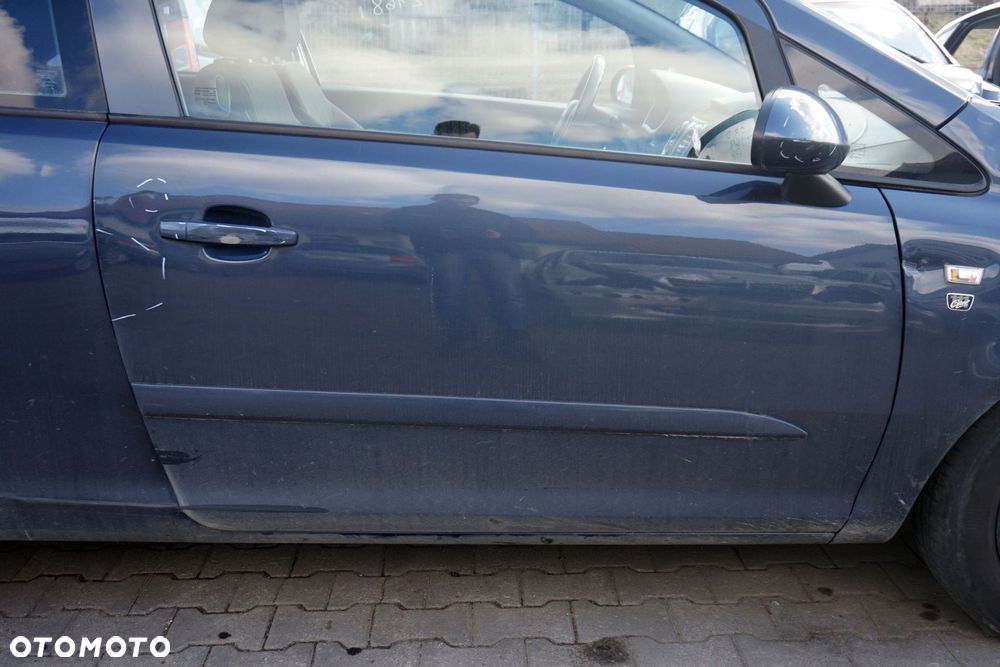 DRZWI PRZEDNIE PRAWE CORSA D IV 3D HB Z168  SZARY OPEL 2006-2011 - 3