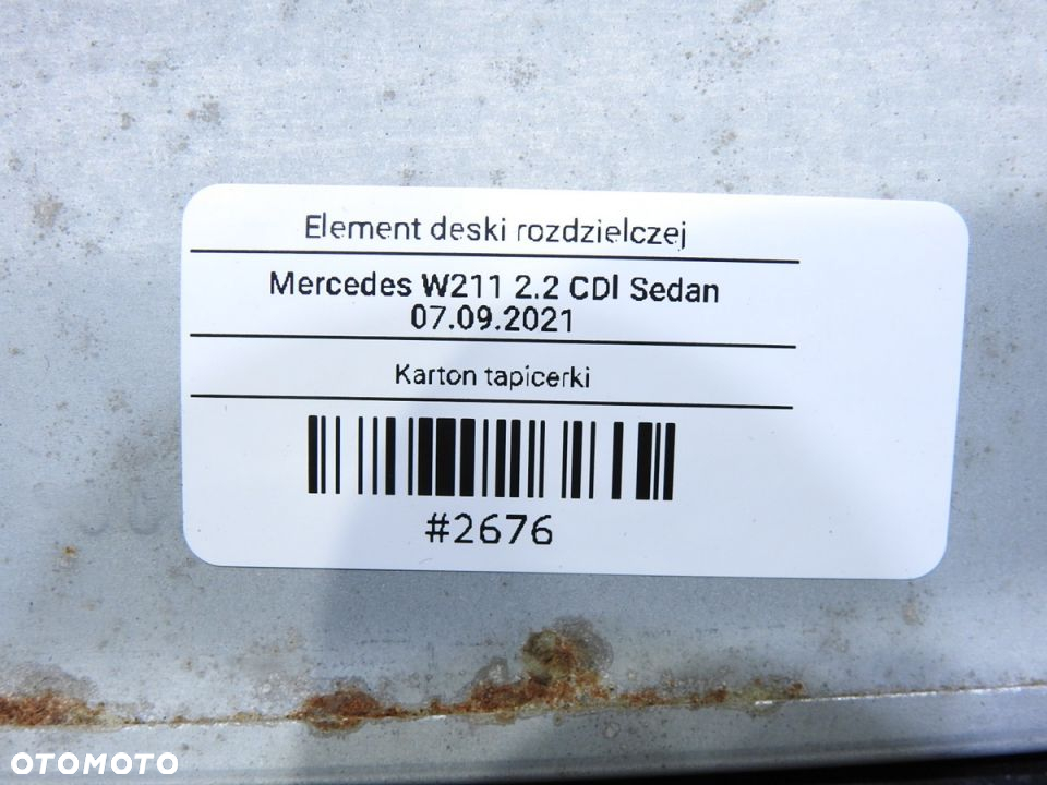 OSŁONA KONSOLI POD KIEROWNICE MERCEDES W211 - 11