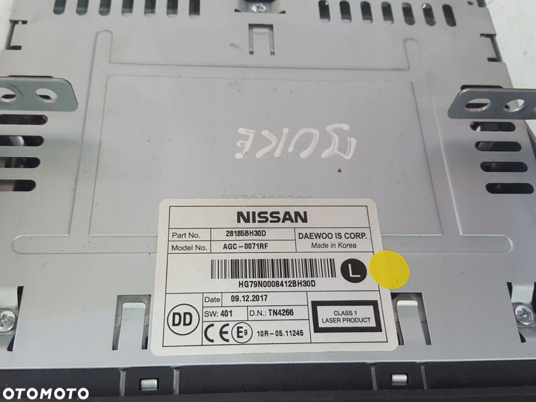 NISSAN JUKE I F15 10-14r RADIO CD RADIOODTWARZACZ 28185BH30D - 2