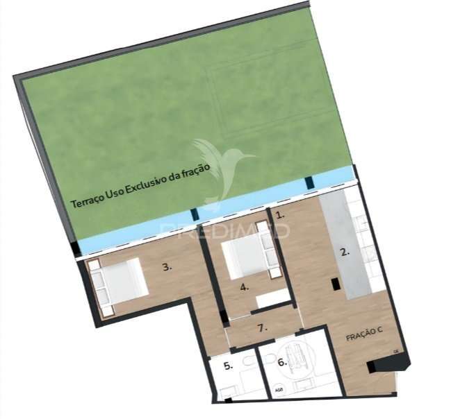 Apartamento T2 com terraço em Sines - Grande imagem: 2/13