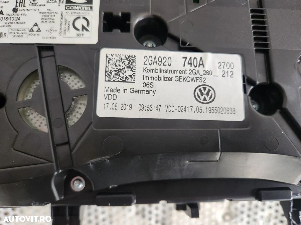 Ceasuri Bord Vw T-Roc 1.0 Benzina Cod 2GAA Dezmembrez Vw T-Roc - Dezmembrari Arad - 8