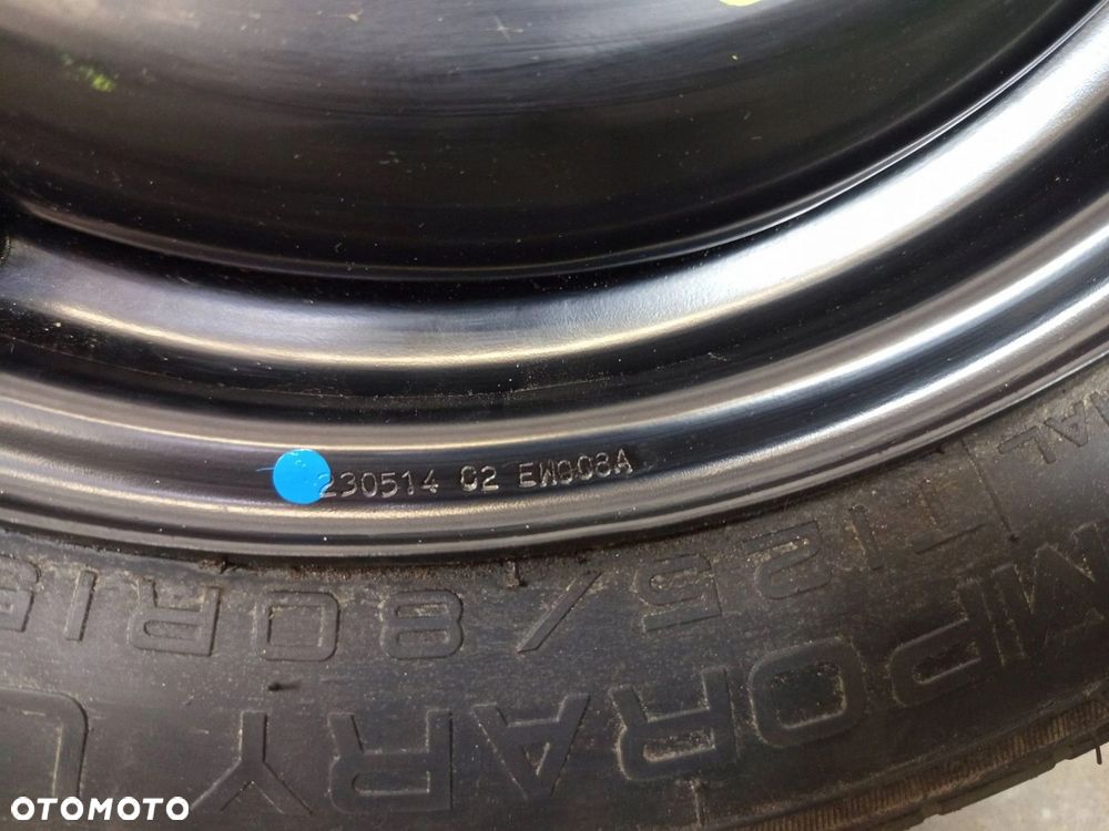 KOŁO DOJAZDOWE ZAPASOWE PEUGEOT 208 3.5JX15 ET15 4X108 125/80R15 60AR1 - 6