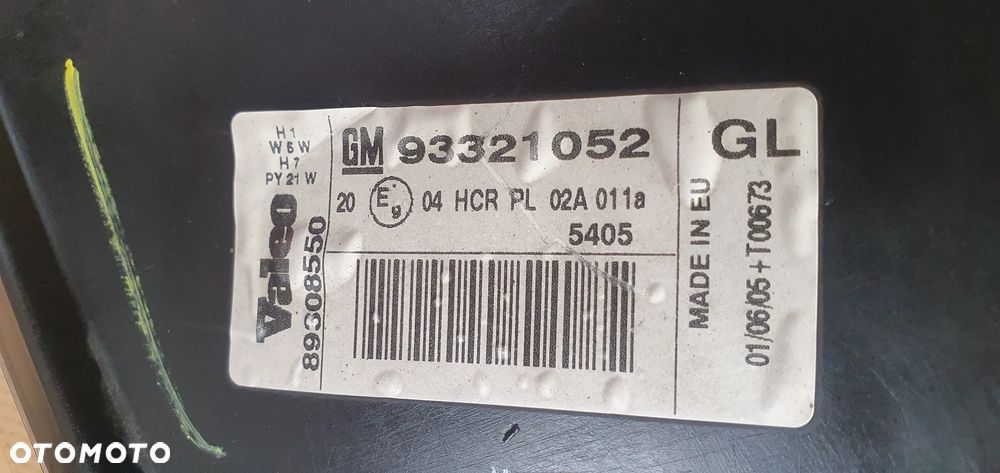 Lampa lewy przód przednia lewa Opel Meriva A 93321052 - 7