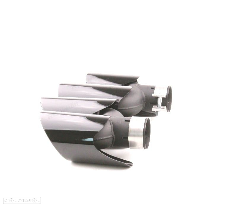 PONTEIRAS DE ESCAPE PARA PORSCHE MACAN 95B 14-17 LOOK GTS PRETO - 3