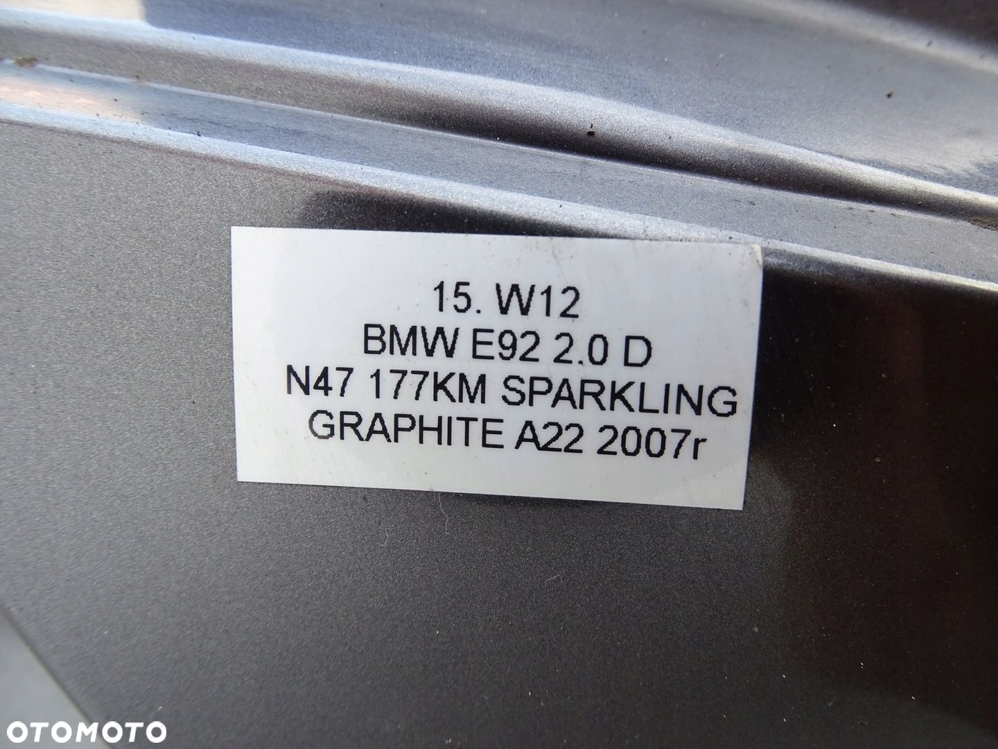 ZDERZAK PRZÓD PRZEDNI SPARKLING GRAPHITE A22 BMW E92 E93 SPRYSKI XENON PDC - 13