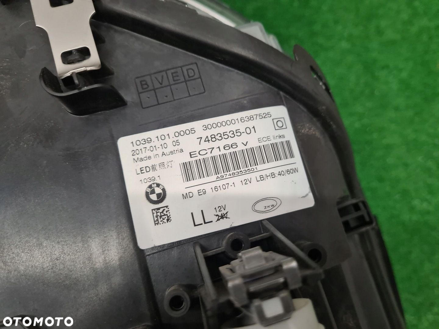 BMW 5 G30 G31 LAMPA PRZÓD LED PRAWA LEWA 7483535 7483536 EU - 7