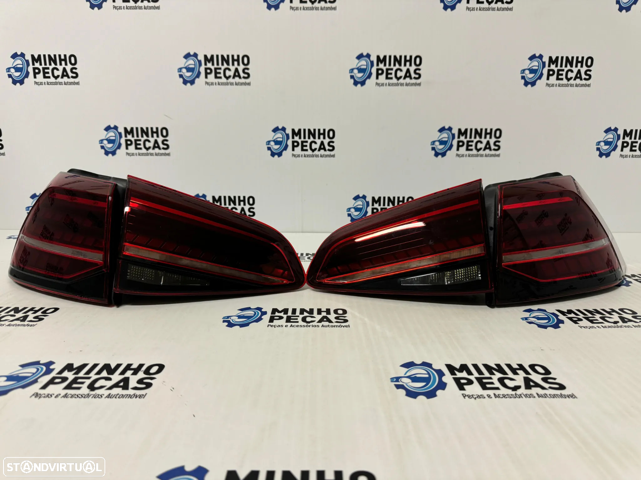 Farolins Traseiros VW Golf 7 e 7.5 Full Led Red Escurecidos - 2