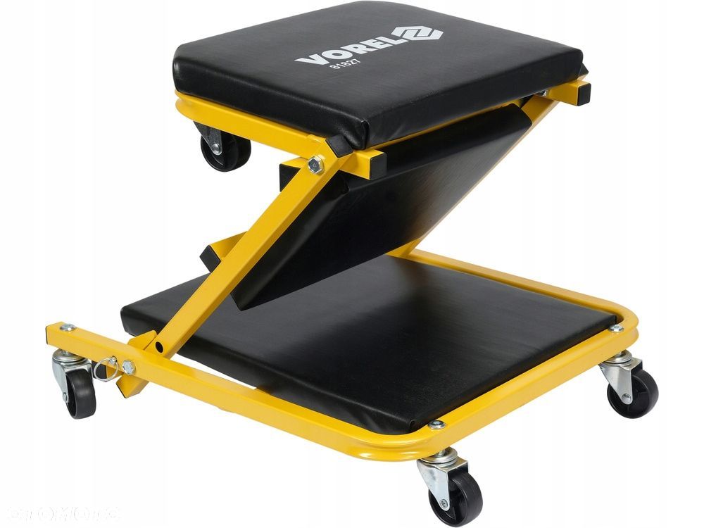 LEŻANKA WARSZTATOWA SKŁADANA SIEDZISKO TABORET STOŁEK WÓZEK 2w1 150kg 91x41 - 6