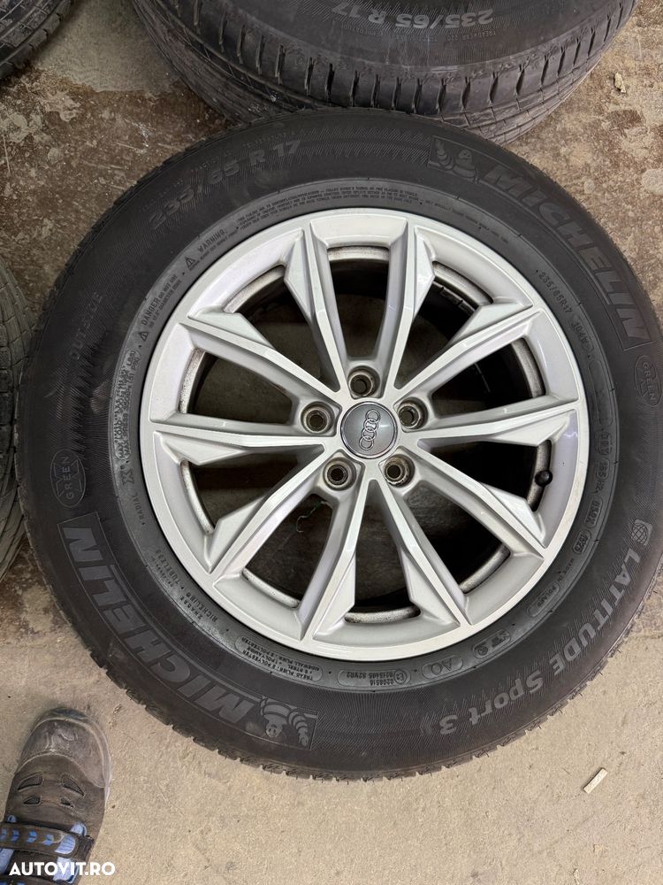 Set jante aliaj AUDI Q5 FY an 2016-2023 cu cauciucuri vara MICHELIN 235/65R17 dot 2023 - 3