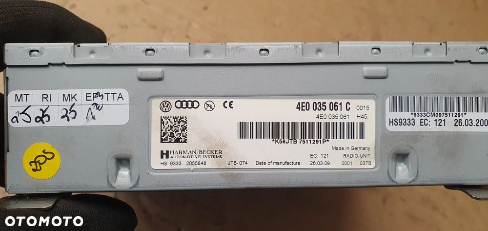 Moduł tuner radia Audi A8 D3 4E0035061C 4E0035061 - 5