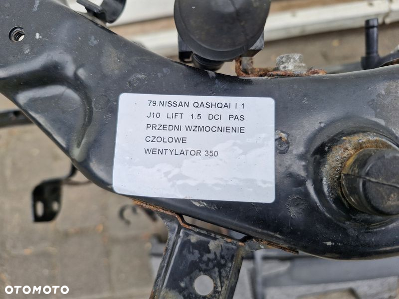 QASHQAI 1 I J10 LIFT 1.5 DCI PAS PRZÓD PRZEDNI WZMOCNIENIE CZOŁOWE WENTYLATOR - 9