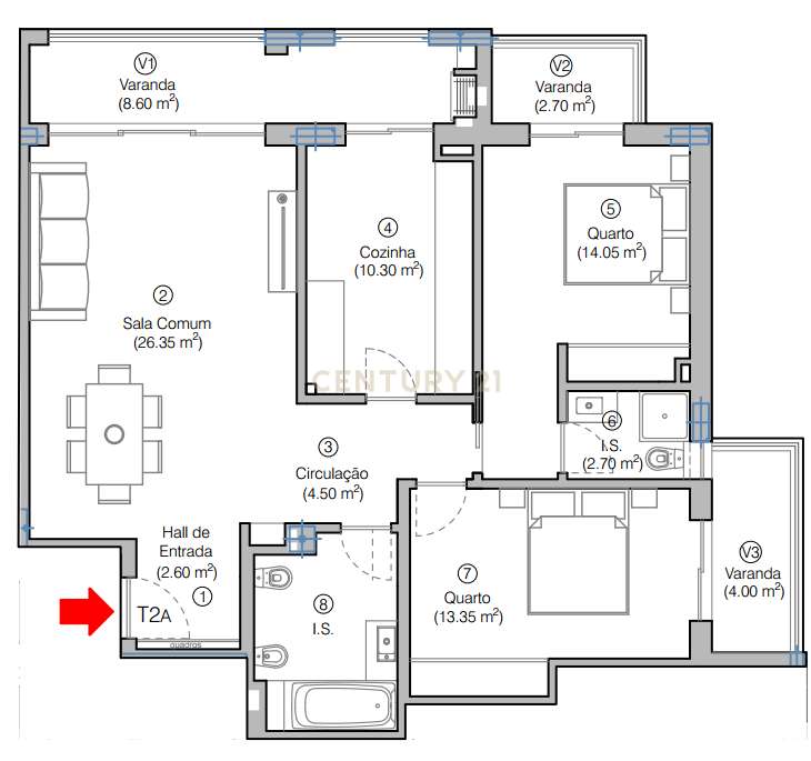 Apartamento T2 com Churrasqueira - Grande imagem: 2/32