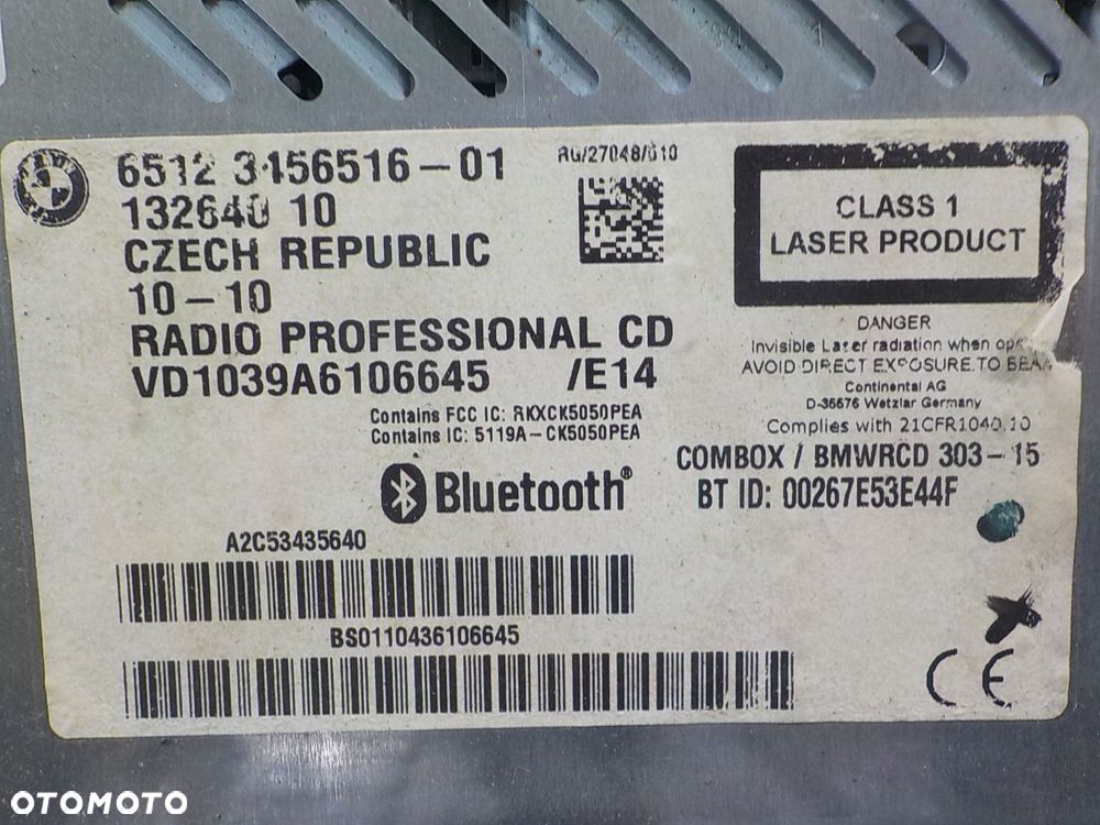 MINI COOPER COUNTRYMAN I 1.6 B 10r 5D radio CD 13264010 - 6