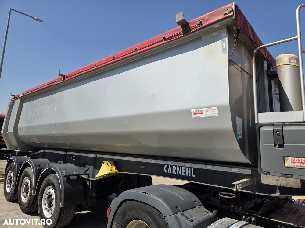 Carnehl Basculabila 28mc, 2021, MASA PROPIE 4,8tone, picioare detasabile,axa liftabila, Carte identitate RAR, RULATA NUMAI IN GERMANIA, jante Aluminiu, axe BPW, CA NOUA, anv 80% ok, cilindru HYVA, prelata, , posibilitate leasing 4 ani-PROMOTIE 21.900 EUR+Tva - 1