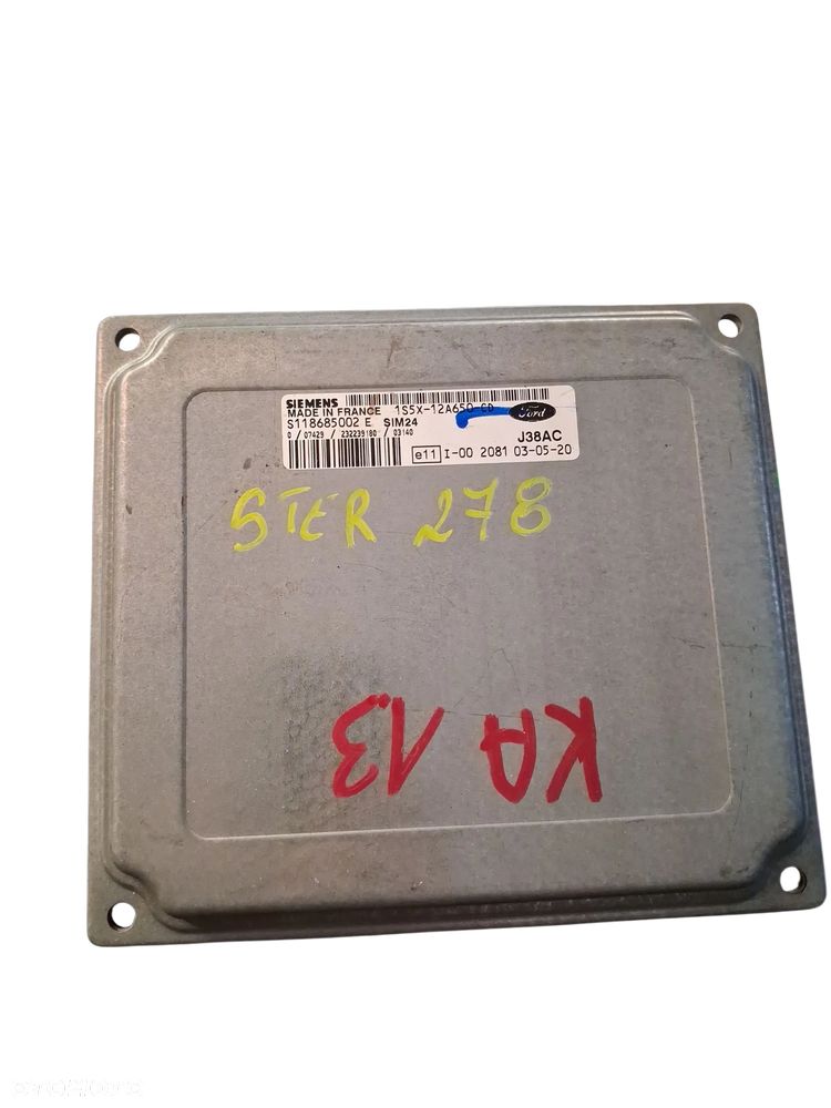 Sterownik KOMPUTER SILNIKA ECU FORD KA 1S5X12650CD - 1