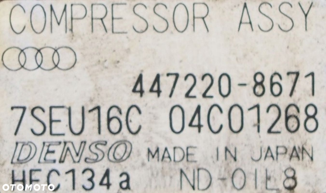 SPRĘŻARKA KOMPRESOR KLIMATYZACJI AUDI A4 A6 PASSAT 2.0 3.0 4B0260805H - 4