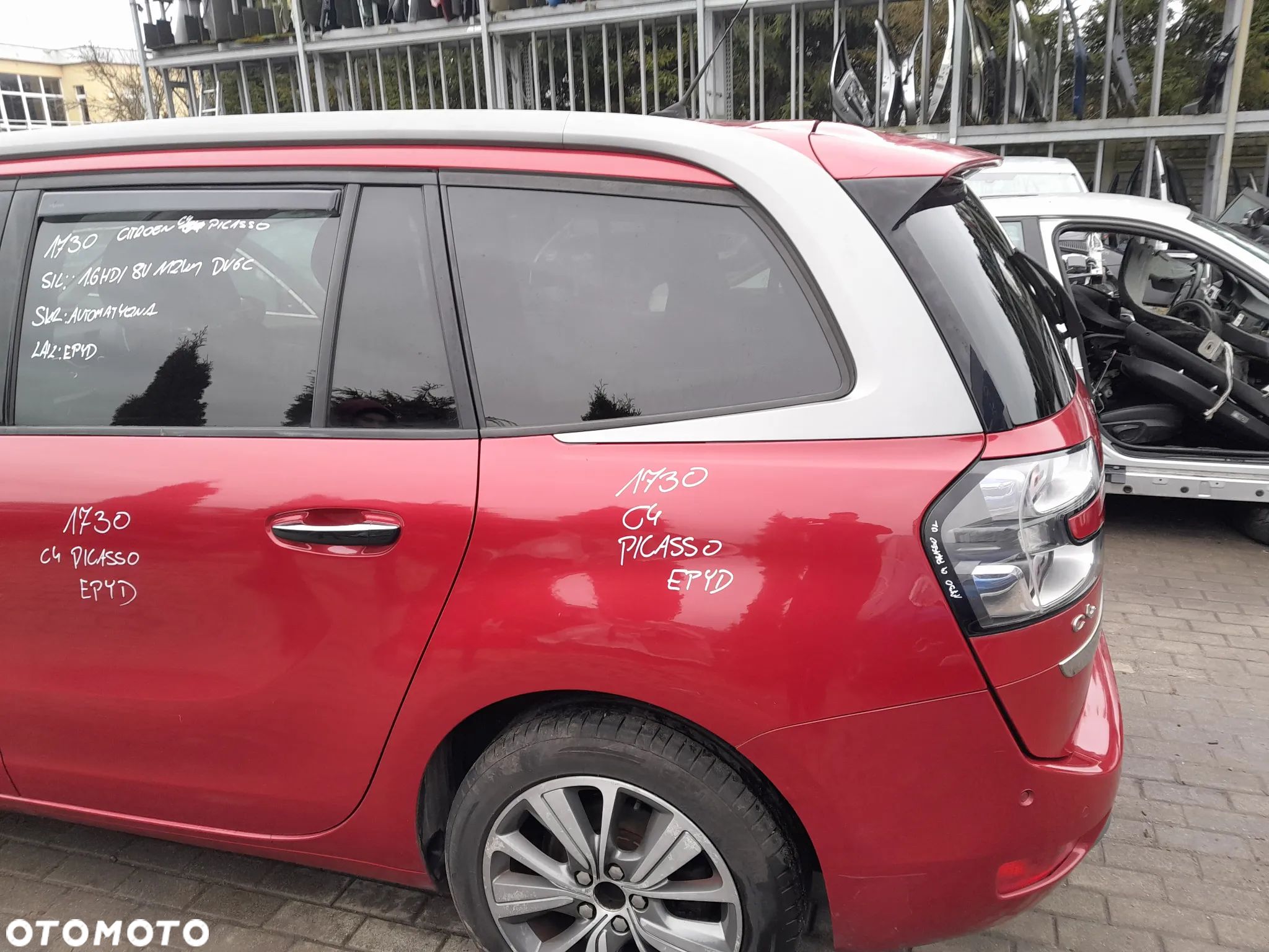 CITROEN C4 GRAND PICASSO II BŁOTNIK LEWY TYLNY LEWY TYŁ ĆWIARA ĆWARTKA KOLOR: EPYD - 1