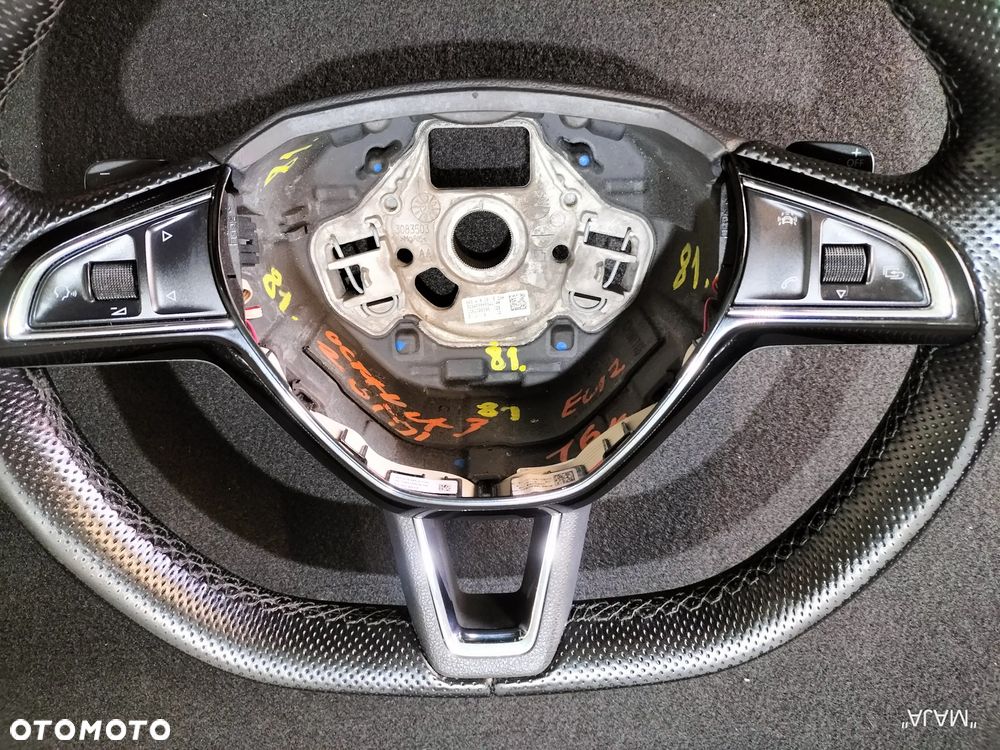 SKODA OCTAVIA III LIFT 565419091E 5E0419685A SKÓRZANA MULTIFUNKCYJNA KIEROWNICA DSG ŁOPATKI MULTIFUNKCJA SKÓRA ORYGINAŁ - 11