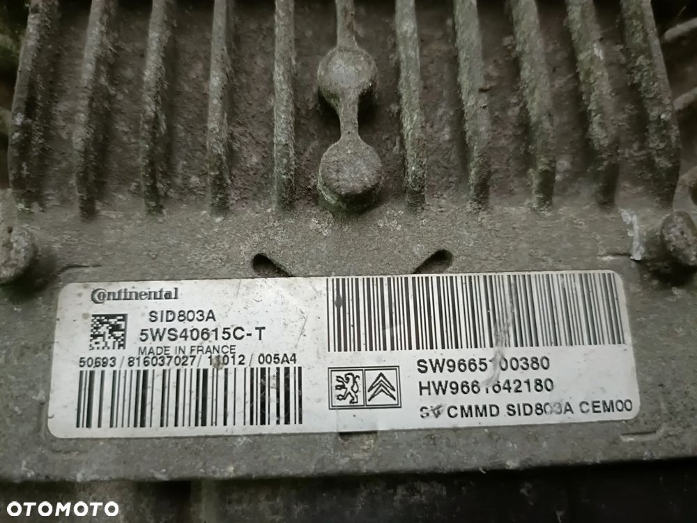 CITROEN JUMPY II 07-16 r. 2,0 HDI STEROWNIK KOMPUTER SILNIKA CONTINENTAL 5WS40615C-T + - 3