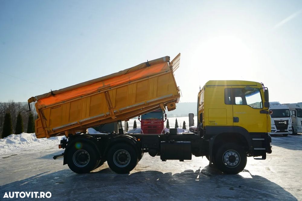 MAN TGA 26.410 / 6x4 / BASCULATOR 3 LATURĂ / MEILLER KIPER / MANUAL / - 6