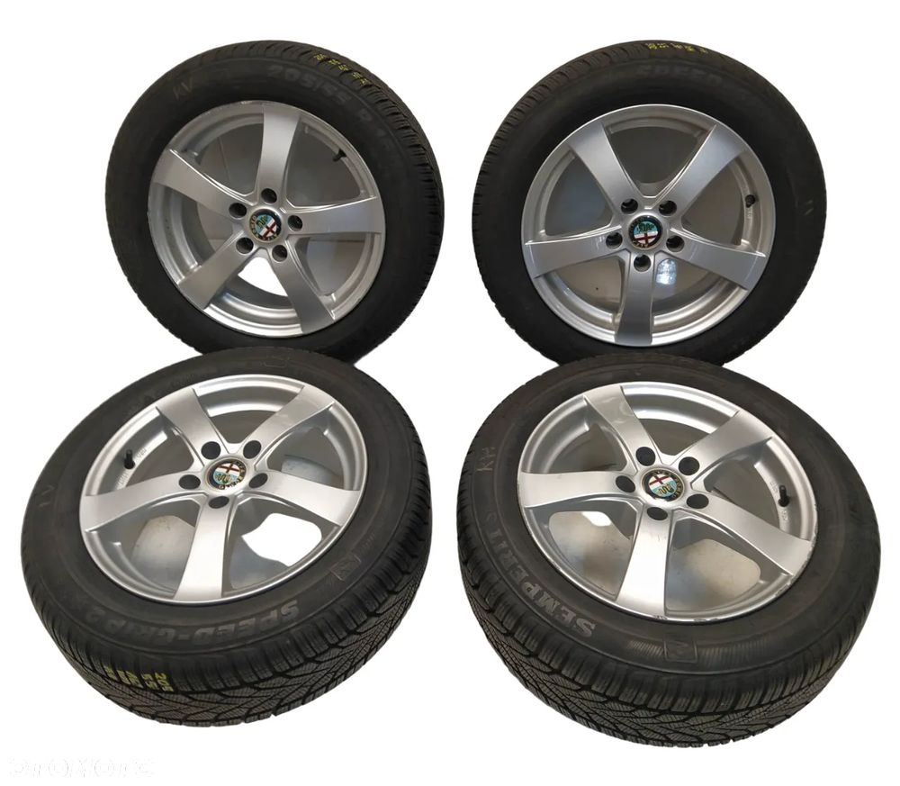ALFA ROMEO AUDI SEAT SKODA VW 7X16 ORYGINALNE FELGI DEZENT ALUMINIOWE R16 ET40 5X112 OPONY SEMPERIT 205/55 KOŁA