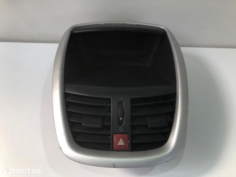 Grila ventilatie bord centrala cu display Peugeot 207 (2006->) 9650068177 - 1