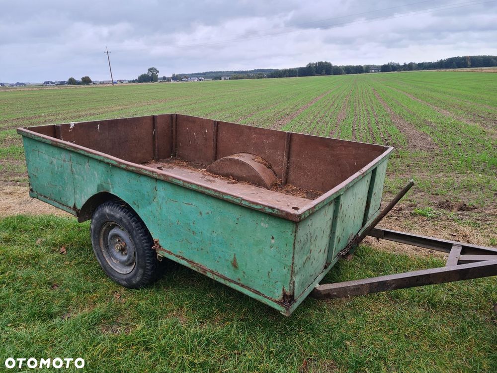 Przyczepka rolnicza dwukółka przyczepa jednoosiowa Transporter do obornika/ Taśmociąg / Podajnik Grabarka 5 gwiazd do siana Meprozet Orzys - 8