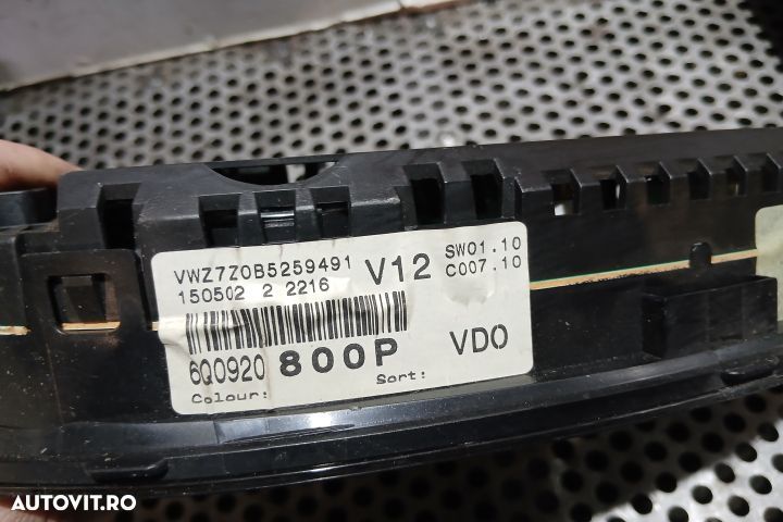 Ceasuri bord 6Q0920800P 6Q0920800P Volkswagen VW Polo 4 9N [2001 - 20 - 4