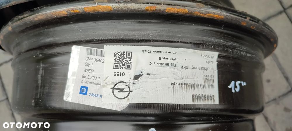 FELGI STALOWE 4x108 6.5Jx15 CALI ET20 2150769 CORSA F CITROEN PEUGEOT KOMPLET 4 SZTUKI - 9
