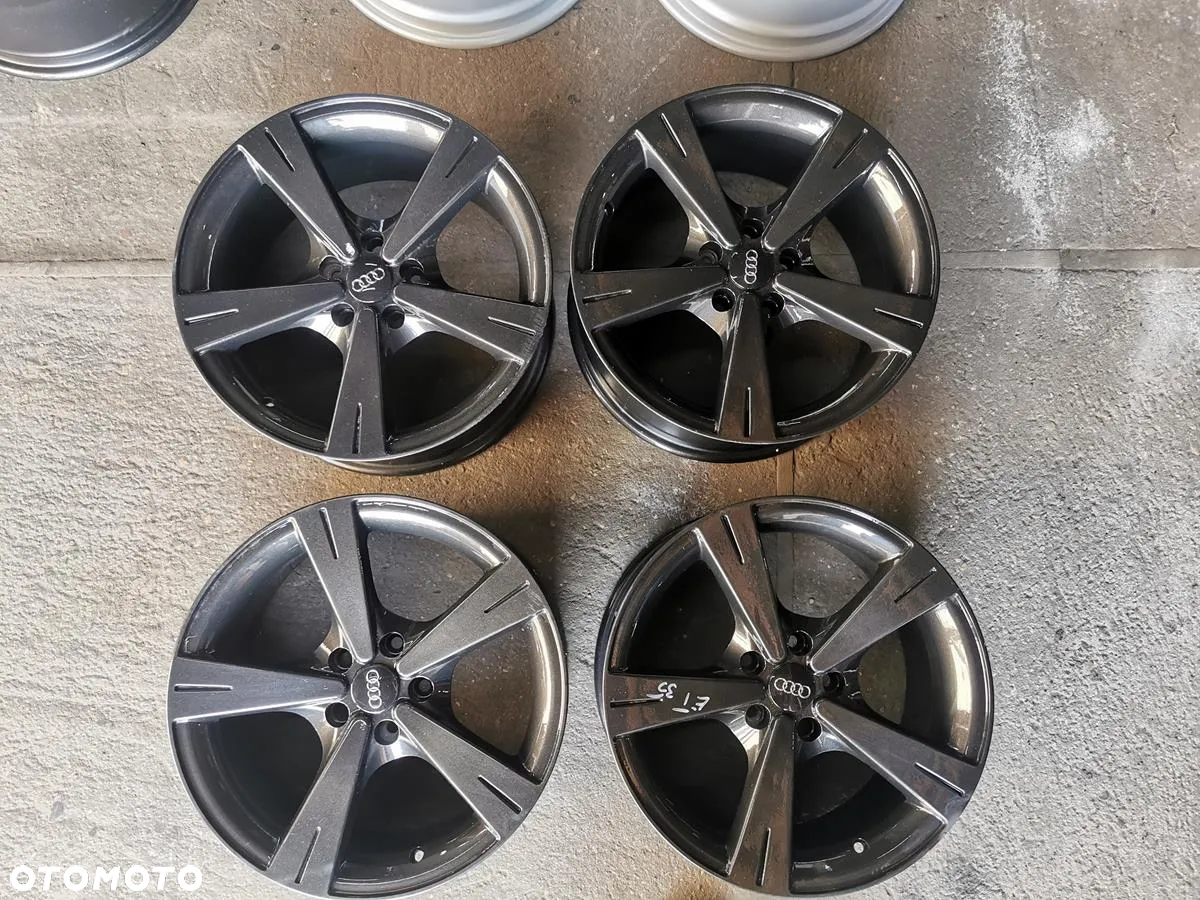 ALU FELGI 5X112 R17 8J ET35 JAK NOWE! PIĘKNY GRAFIT! SKODA SEAT VW AUDI - 5