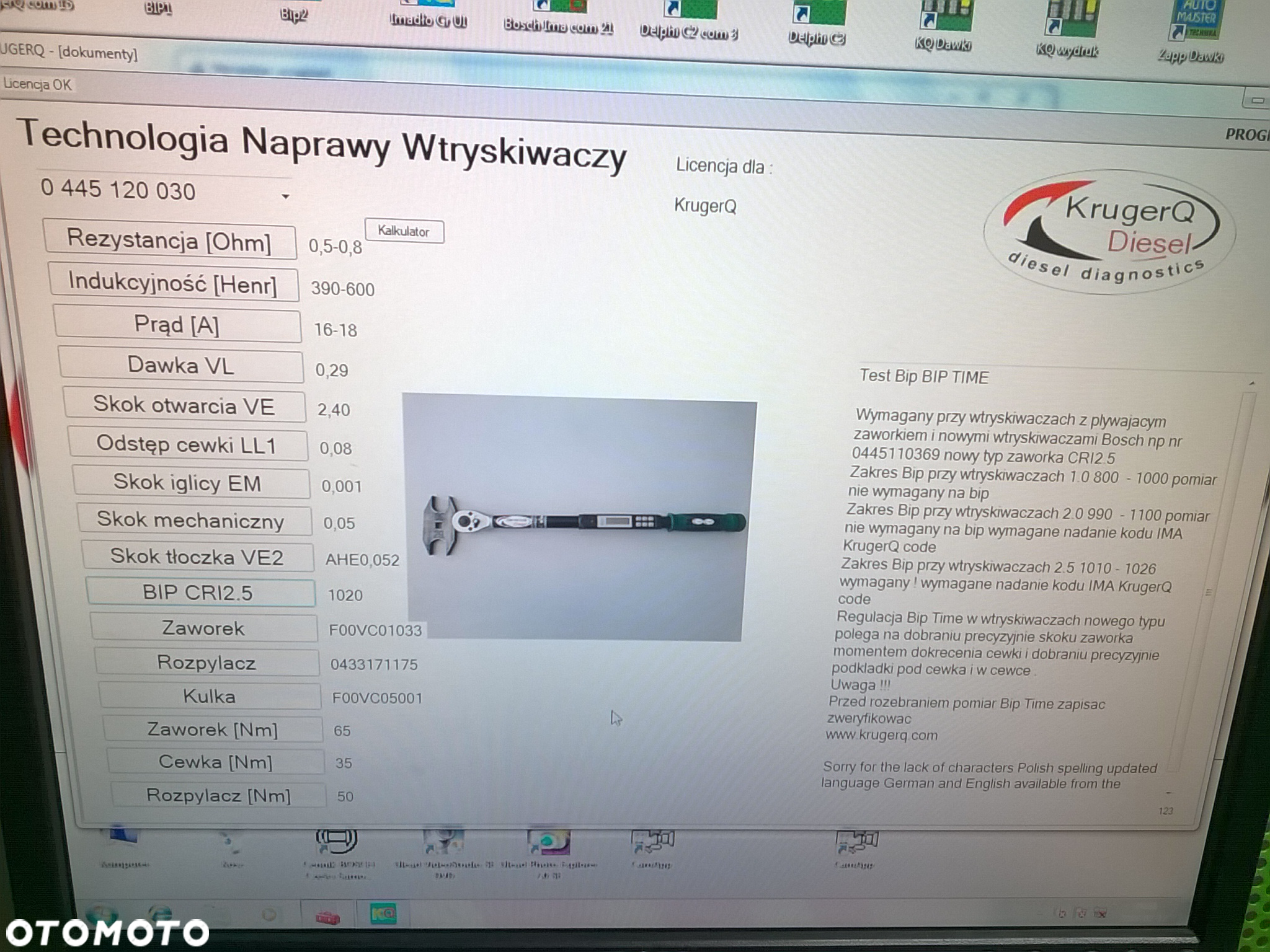 Eps 205 A stół probierczy KrugerQ tester wtryskiwaczy - 12