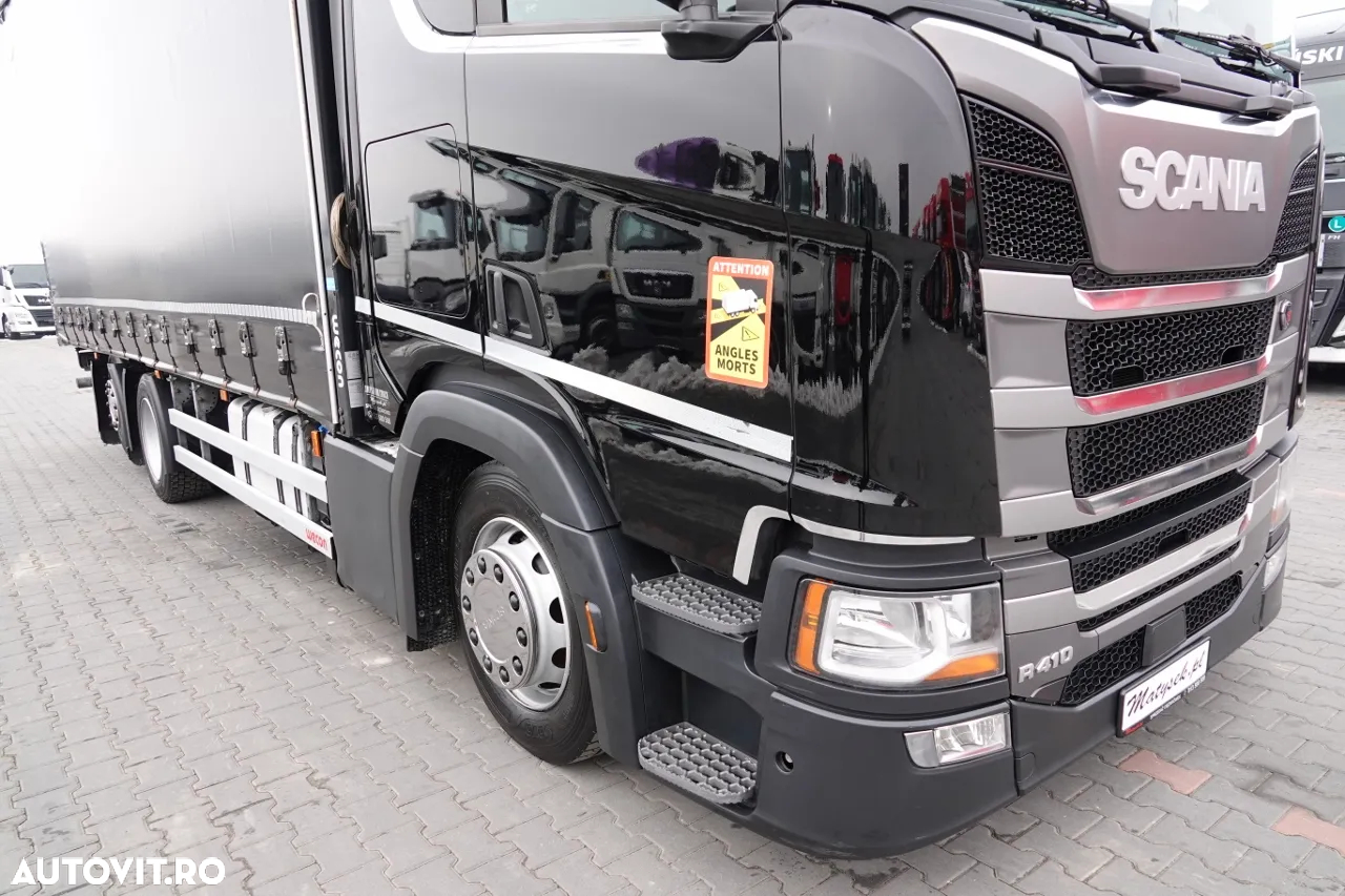 Scania R 410 / 6x2 / PERDEA - 7,8 m / SOLO / ACOPERȘ RIALAT / CONTRACTUL DE SERVICE - 5
