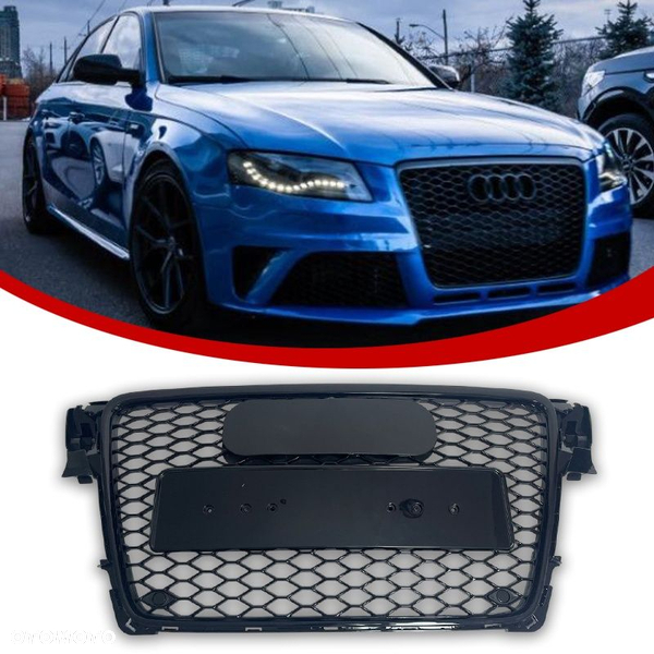 Audi A4 B8 Atrapa Chłodnicy Przedni Grill Plaster Miodu 08-12 Czarny