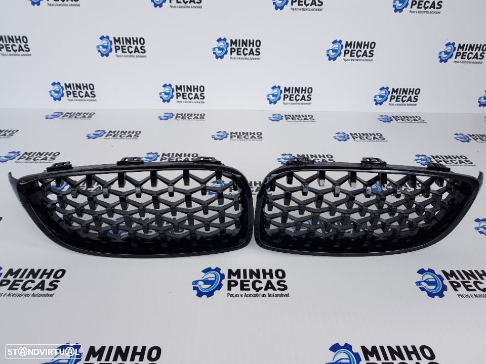 Grelhas Frontais BMW Série 4 (F32/F33/F36) Diamond Black - 2