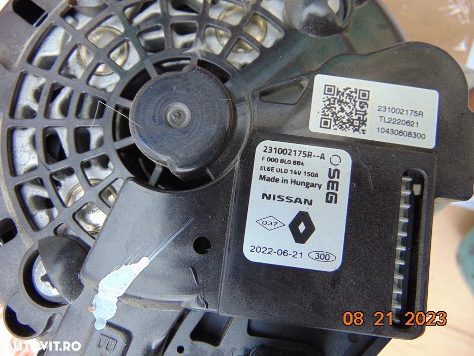 Alternator dacia 1.0 Logan Duster MCV sandero renault Clio 5 captur jo - 2