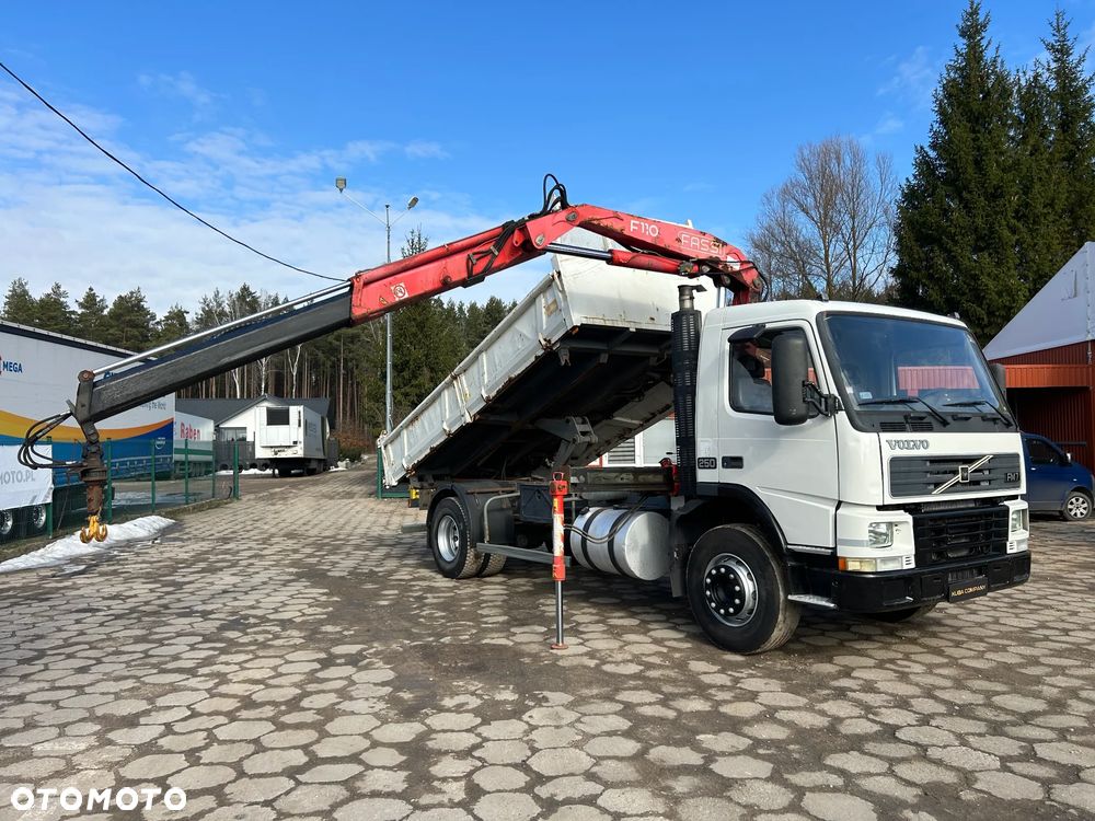 Volvo FM 250 WYWROTKA 3-STRONNA + HDS FASSI Z ROTATOREM F110A.21 / HYDRO-BURTA / WYWROT NA 3 STRONY / HAK ZACZEP / WAŻNY UDT !! - 5