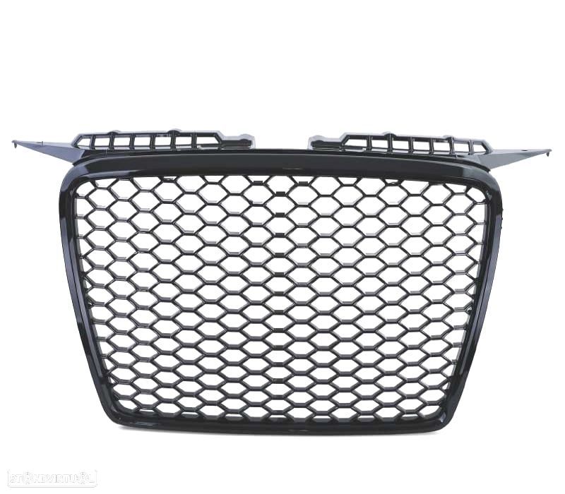 GRELHA AUDI A3 8P 05-08 LOOK RS3 PRETA BRILHANTE - 2