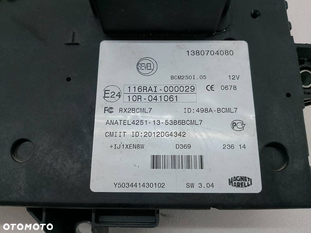 ZESTAW STARTOWY IMMO CITROEN JUMPER III 1383776080  9691798780  01099001 - 9