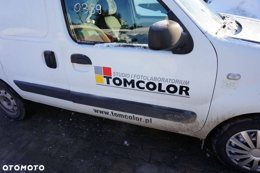 DRZWI PRZEDNIE PRAWE KANGOO I PH2 LIFT O389  BIAŁY RENAULT 2003-2008 - 4