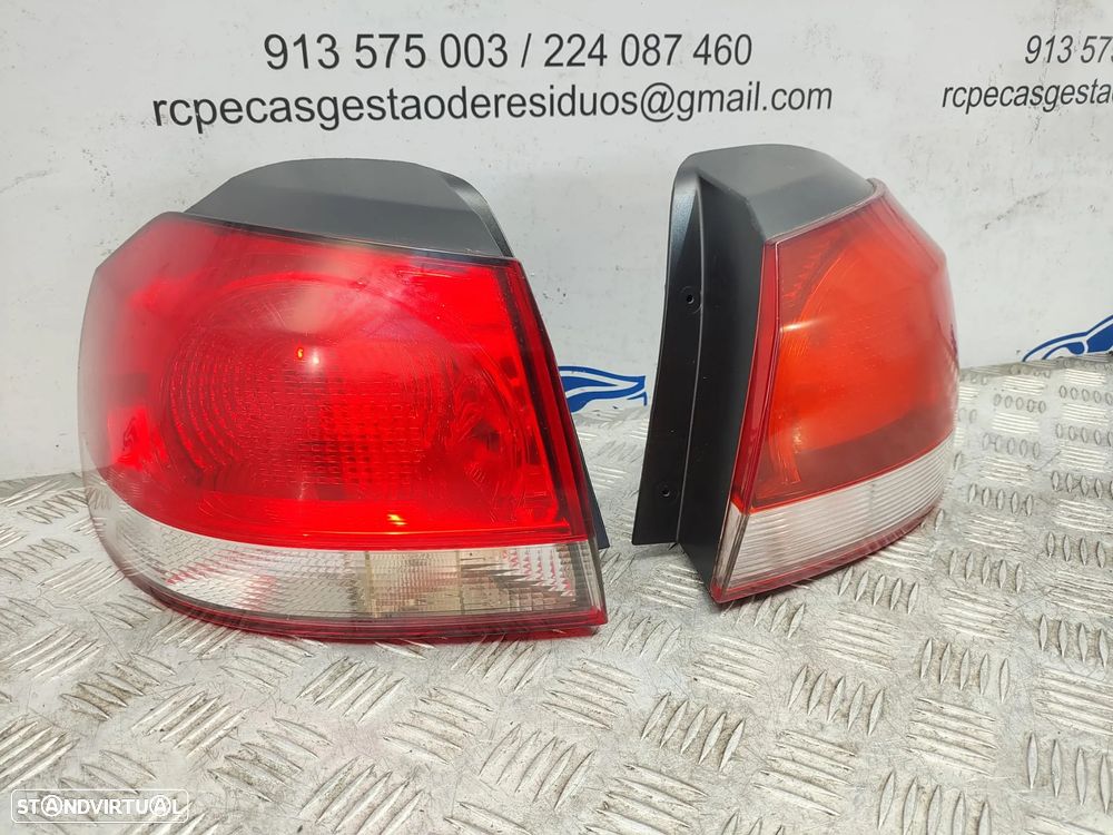 Farolins traseiros trás direito esquerdo originais Volkswagen Golf VI 5K Carro 3 e 5 portas de 2008 a 2013 - 4