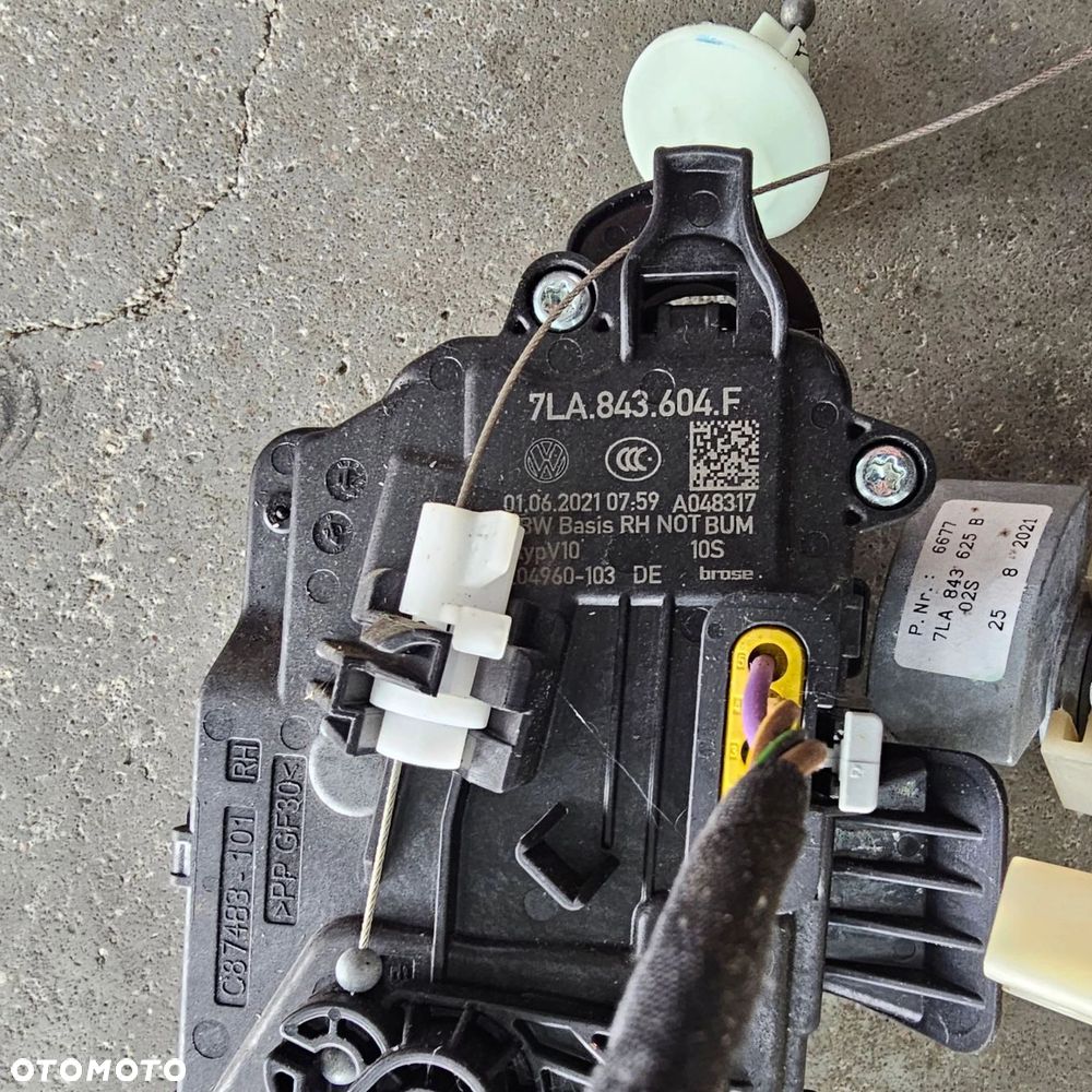 VW T6.1 zamek klamka mechanizm drzwi przesuwnych prawych 7LA843604F - 4