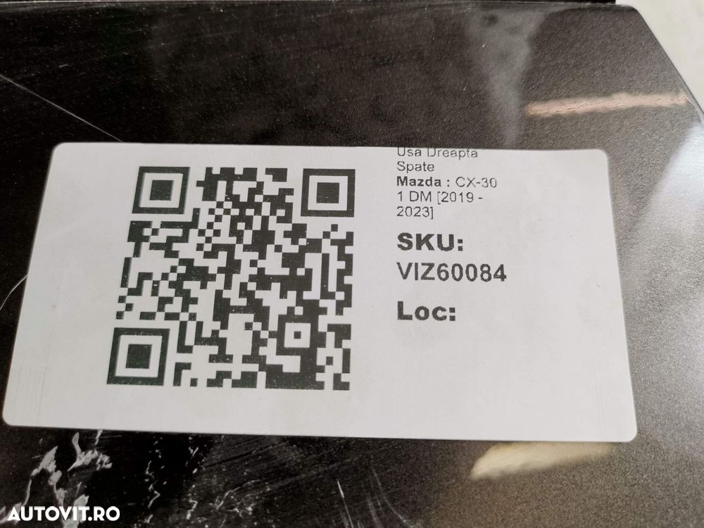Usa Dreapta Spate Mazda  CX-30 1 DM 2019 2020 2021 2022 2023 Originala - 8