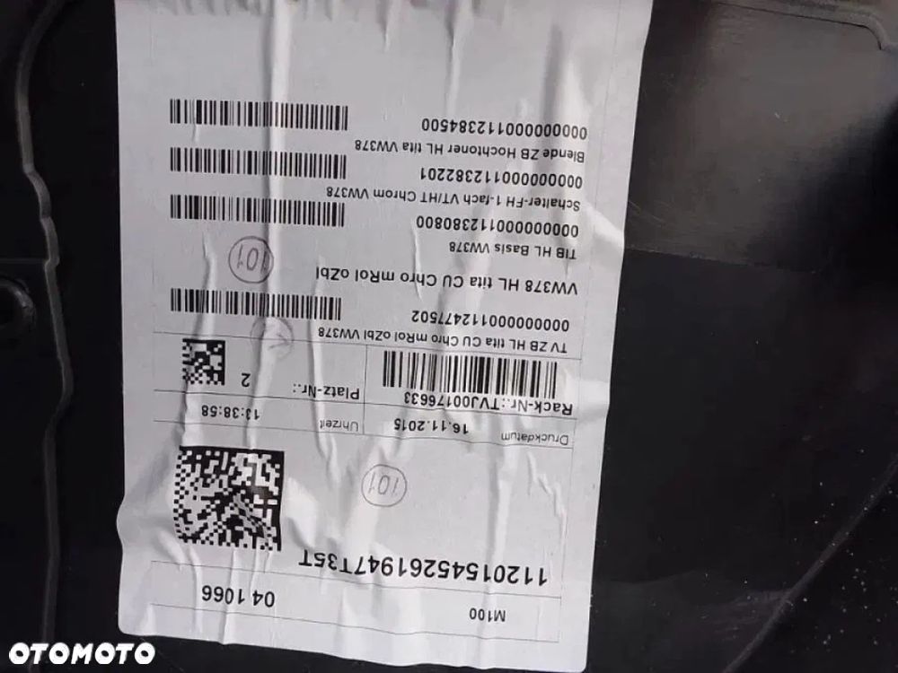 Vw Touran III 5TA 15- Boczek Drzwi Tylny Lewy Tył Tapicerka Roleta 5TA861317 - 10