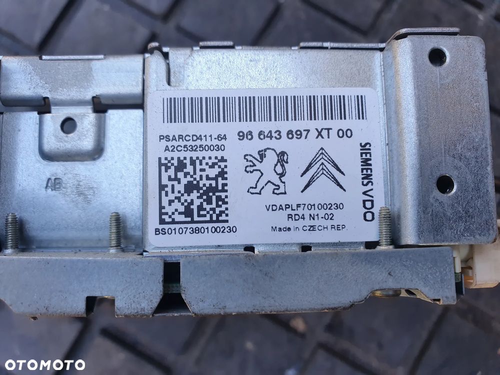 PEUGEOT 207 EXPERT CITROEN C2 JUMPY RADIOODTWARZACZ RADIO FABRYCZNE RD4N1-02 96643697XT FIAT SCUDO - 5