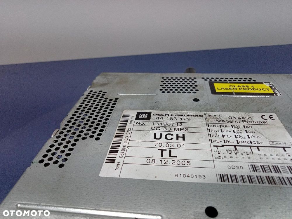 OPEL ASTRA III H RADIO CD FABRYCZNE OEM CD30 MP3 13190742 - 4