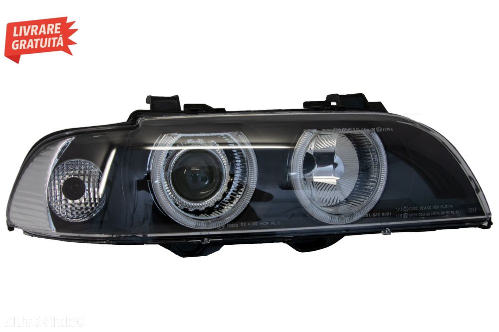 Faruri Angel Eyes BMW Seria 5 E39 (1996-2003) Facelift Design- livrare gratuita - 2