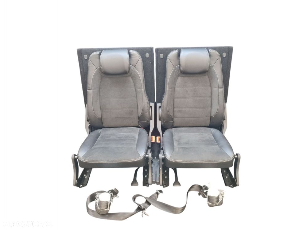 FOTELE 3 RZĄD PASY KOMPLET FORD GALAXY MK2 LIFT (2009-2015) PÓŁSKÓRA - 1