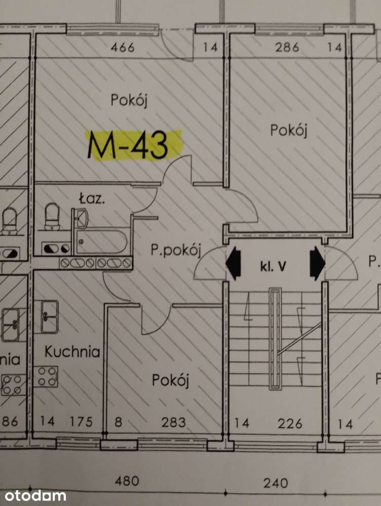 Mieszkanie, 57 m², Pionki