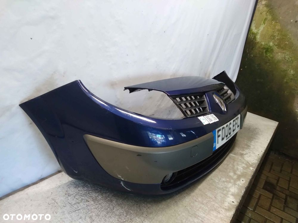 ^ ZDERZAK PRZÓD PRZEDNI DO RENAULT SCENIC II 2 GRANATOWY GRANAT HALOGENY NV432 - 5